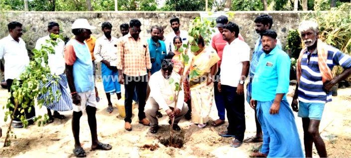 பழவேற்காடு பகுதியில் மரங்கள் நடும் நிகழ்ச்சி