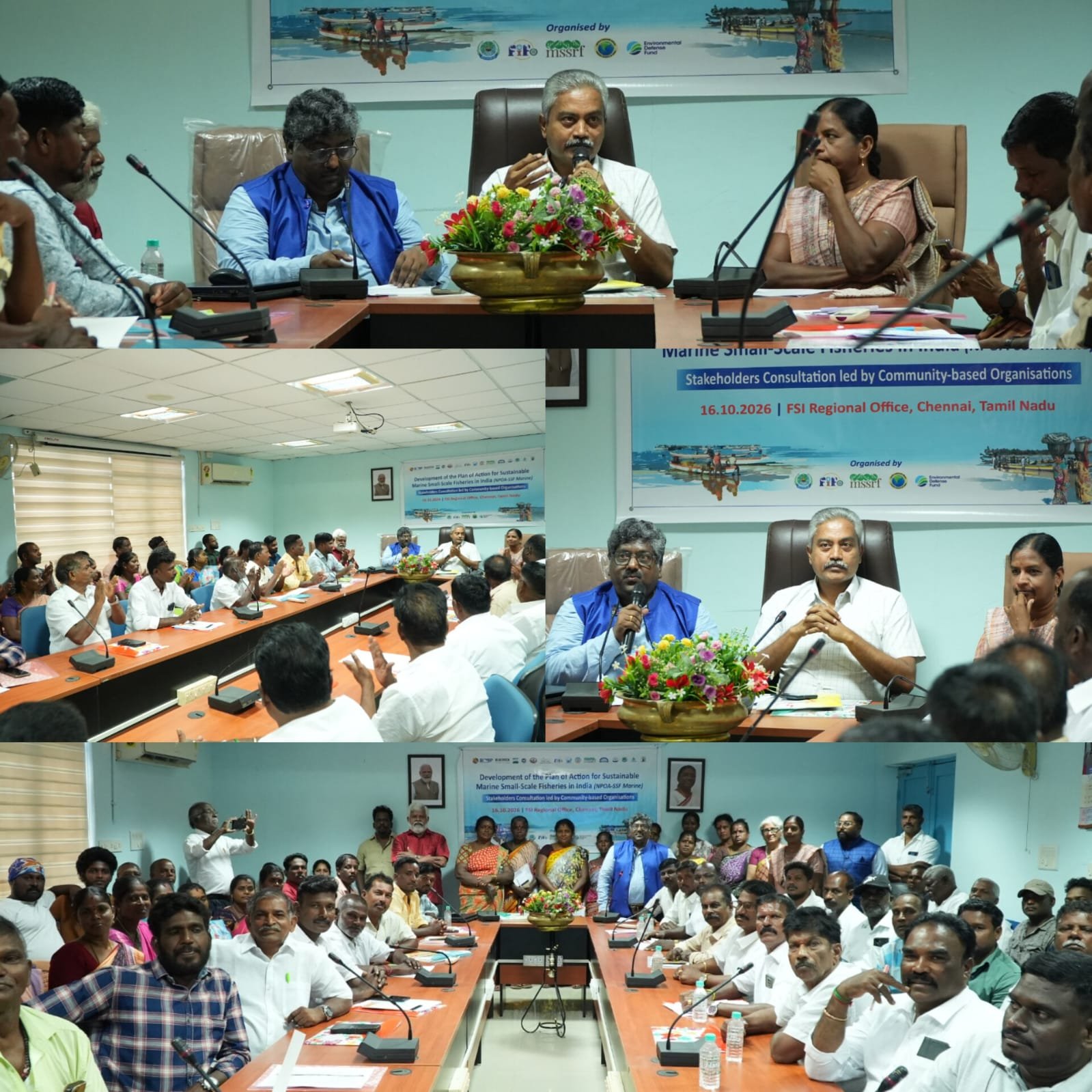 Tamil Nadu State Consultation on Sustainable Small-Scale Fisheries (NPOA-SSF) was successfully held on 16 October 2026 at the Fishery Survey of India, Kasimedu, Chennai